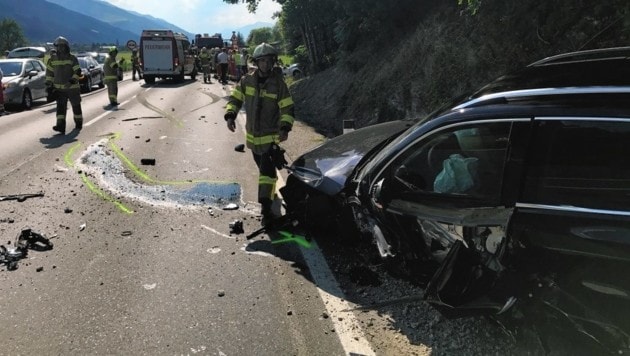 Unfall vom 20. Juni 2017 in Piesendorf im Pinzgau (Bild: FF Piesendorf)