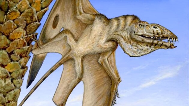 Künstlerische Illustration: So könnte der Flugsaurier ausgesehen haben. (Bild: YouTube.com/Brigham Young University)