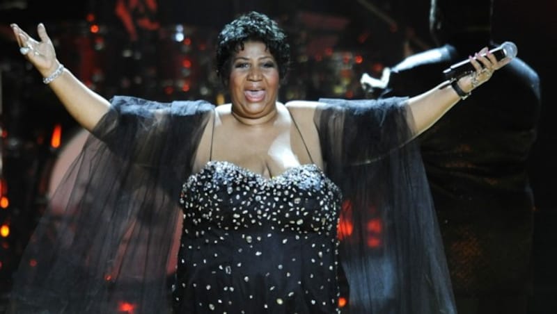 Aretha Franklin bei einem Konzert für Nelson Mandela (Bild: AFP)