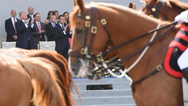 Eine solche Parade stellt sich auch US-Präsident Donald Trump vor - noch fehlt dafür das Geld. (Bild: AFP)