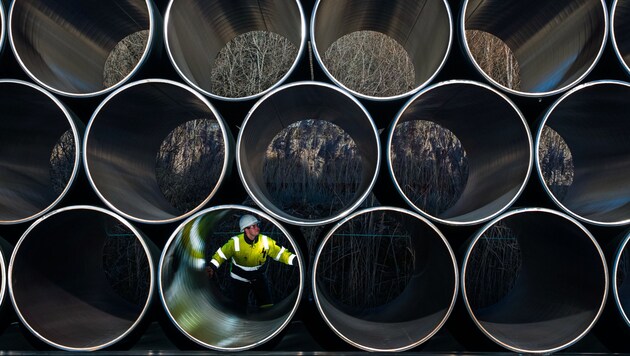 Rohre für die Gaspipeline (Bild: APA/dpa-Zentralbild/Jens Büttner)