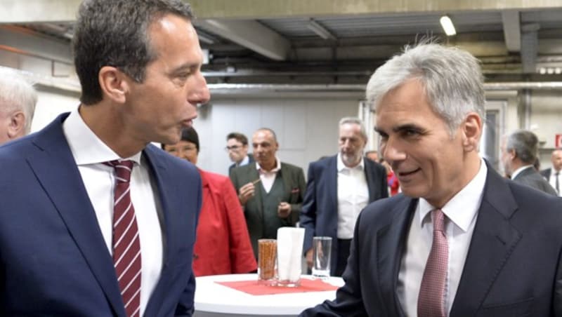 Christian Kern (links) und Werner Faymann (Bild: APA/Herbert Neubauer)