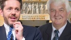 Harald Mahrer (links) wird Präsident, Robert Holzmann Gouverneur der Österreichischen Nationalbank (Bild: APA/GEORG HOCHMUTH, AFP, krone.at-Grafik)