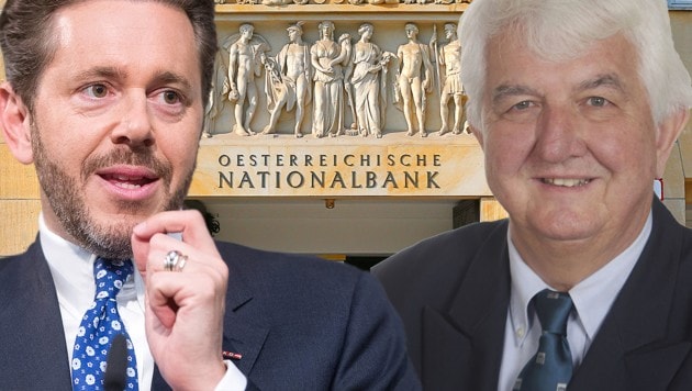 Harald Mahrer (links) wird Präsident, Robert Holzmann Gouverneur der Österreichischen Nationalbank (Bild: APA/GEORG HOCHMUTH, AFP, krone.at-Grafik)