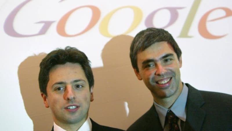 Sergey Brin und Larry Page im Oktober 2004 (Bild: AFP)