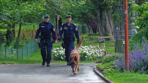 Die Polizei kontrolliert mittlerweile täglich zumindest einen der einschlägigen Grazer Parks. (Bild: © Elmar Gubisch)