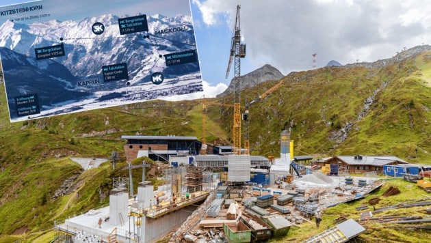 Bauarbeiten am Kitzsteinhorn Gletscher (Bild: EXPA/ JFK)