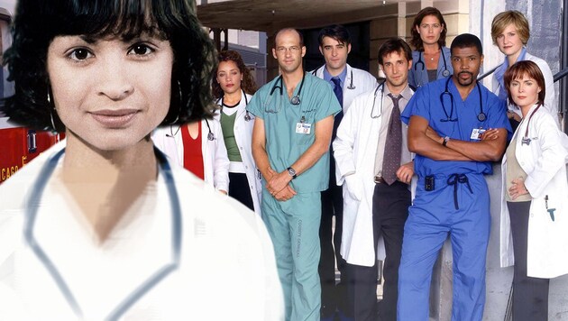 In der Rolle der Krankenschwester Wendy Goldman war Vanessa Marquez von 1994 bis 1997 in „ER“ zu sehen. (Bild: NBC, www.PPS.at, krone.at-Grafik)