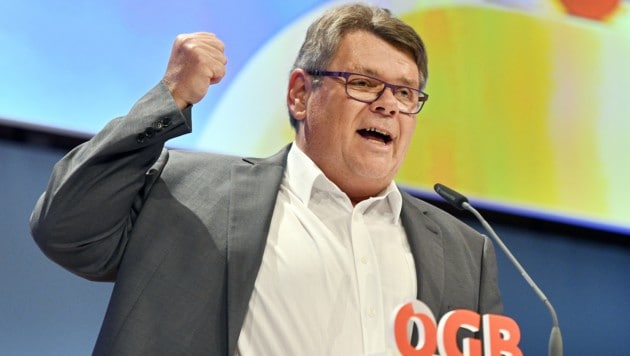 ÖGB-Präsident Wolfgang Katzian: „Lohnsteuer um drei Milliarden Euro senken.“ (Bild: APA/HANS PUNZ)