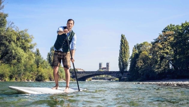 Paddler Pascal Rösler geht gerade den nächsten schweißtreibenden Trip am Wasser an. (Bild: Wilfried Feder)