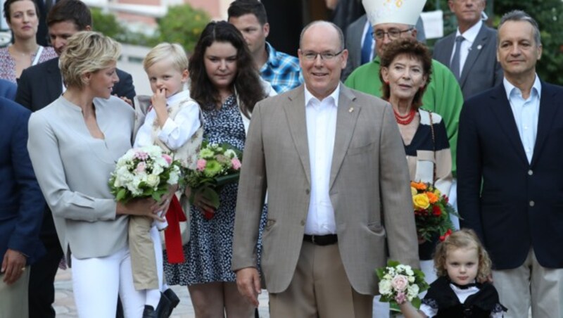 Fürstin Charlene und Fürst Albert mit den Kindern Jacques und Gabriella (Bild: www.PPS.at)