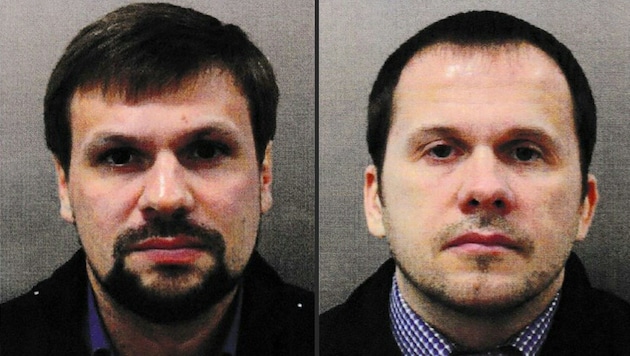 Attentat auf Skripal: die beiden Verdächtigen auf Fahndungsfotos der englischen Polizei (Bild: Metropolitan Police Service)