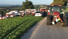 Der Schauplatz der Tragödie in Allhartsberg (Bild: APA/RKNÖ/S. BOHLHEIM)