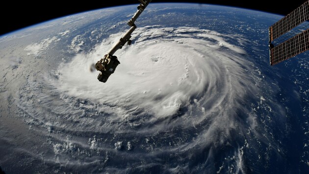 Dieses Bild von der Internationalen Raumstation ISS zeigt „Florence“ vom All. (Bild: AFP)