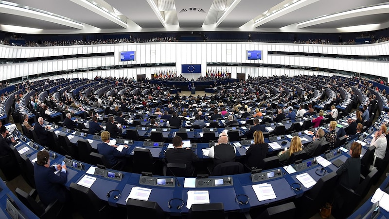 Az Európai Parlament Strasbourgban (Bild: APA/AFP/Frederick Florin)