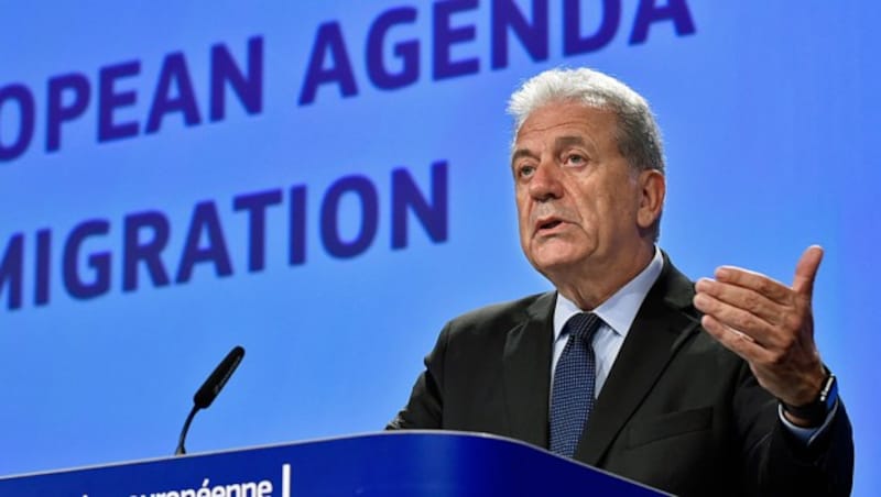 EU-Migrationskommissar Dimitris Avramopoulos (Bild: APA/AFP/JOHN THYS)