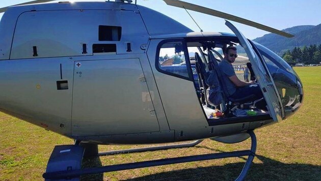 In diesem Hubschrauber wurden der 28-Jährige und der Co-Pilot von einem grünen Laserstrahl geblendet. (Bild: Platzer)