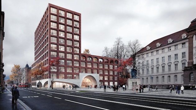 Die alte Chemie-Uni weicht diesem Neubau-Projekt (Bild: Günter Mohr)