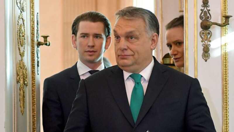 2018: Ungarns Ministerpräsident Viktor Orban während seines letzten Besuchs in Wien (Bild: APA/Roland Schlager)