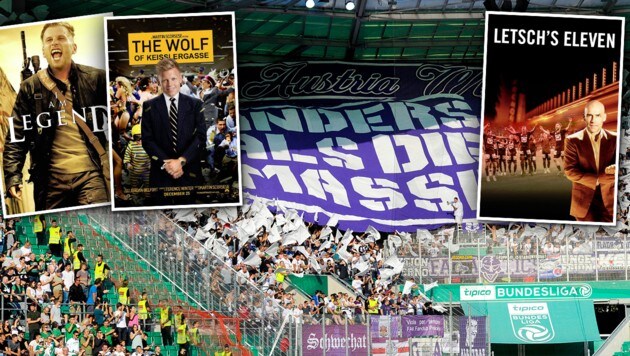 (Bild: APA/HERBERT P. OCZERET, Facebook.com/FK Austria Wien, krone.at-Grafik)
