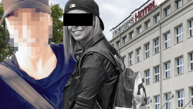 Jenni (rechts) soll Sarah (links) mit einem Bademantel-Gürtel erdrosselt haben. (Bild: Gerhard Bartel, Kronen Zeitung, krone.at-Grafik)