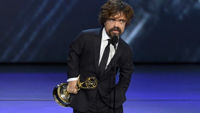 Peter Dinklage wird bei der 70. Emmy-Preisverleihung als bester Nebendarsteller für seine Rolle des Tyrion Lannister in der Serie „Game of Thrones“ ausgezeichnet. (Bild: 2018 Getty Images)