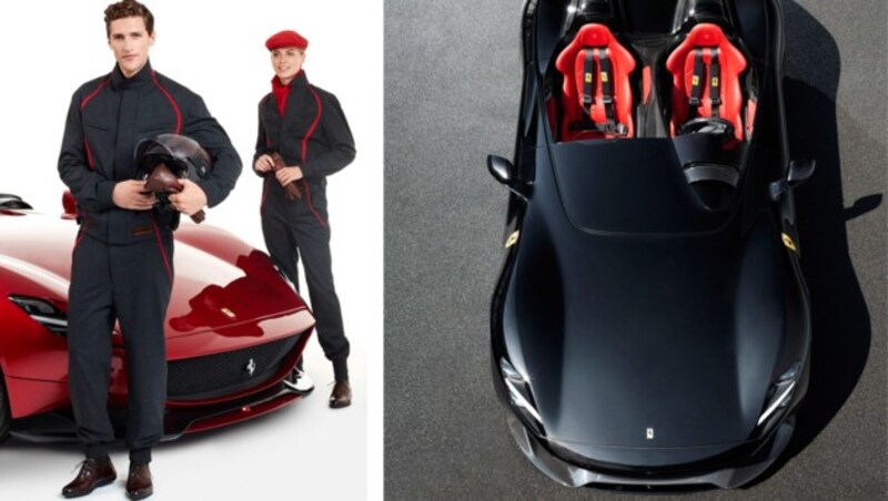 Für den Ferrari Monza wurde eine eigene Modekollektion entworfen. (Bild: Ferrari)