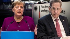 Die deutsche Bundeskanzlerin Angela Merkel hat Fehler im Fall des Verfassungsschutzpräsidenten Hans-Georg Maaßen eingeräumt. (Bild: APA/AFP/Odd ANDERSEN, AFP, Oliver Berg/dpa, krone.at-Grafik)