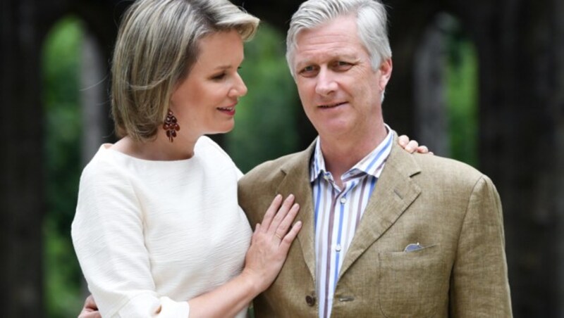 Mathilde und Philippe von Belgien (Bild: AFP)