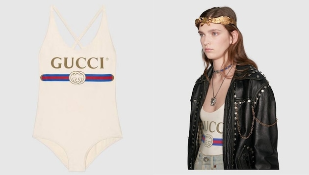Gucci verkauft einen Badeanzug, der ungeeignet zum Baden ist. (Bild: Gucci)