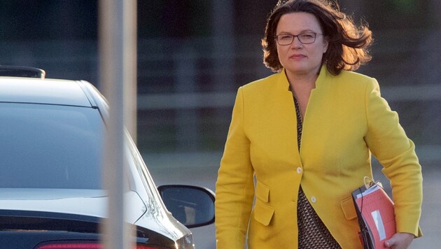 SPD-Chefin Andrea Nahles weht ein rauer Wind entgegen. (Bild: APA/AFP/dpa/Paul Zinken)