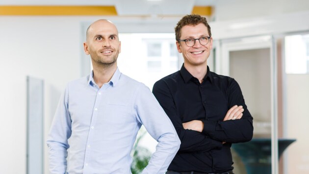 Die eMagnetix-Geschäftsführer Klaus Hochreiter (l.) und Thomas Fleischanderl. (Bild: eMagnetix/Kaiser)