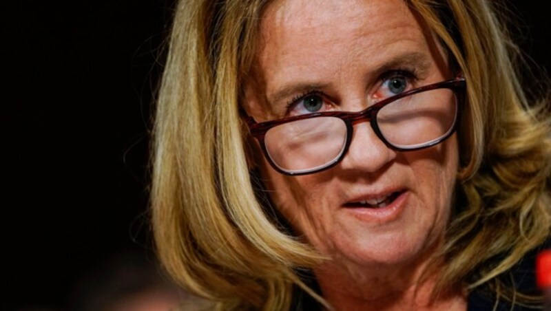 Christine Blasey Ford bei ihrer Aussage gegen Kavanaugh in Washington (Bild: AFP )