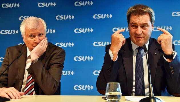 Horst Seehofer (li.) und Markus Söder (Bild: AFP)