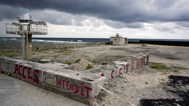 Das Bild zeigt eine seismische Messstation am Mururoa-Atoll. (Bild: AFP)