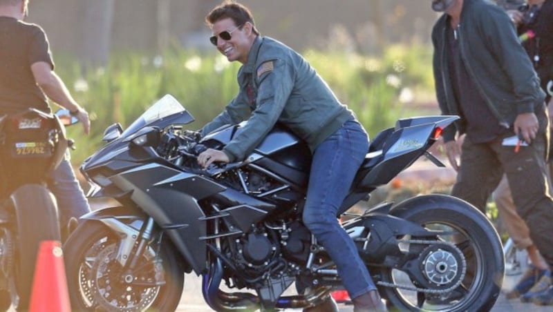 Schauspieler Tom Cruise am Set von„Top Gun: Maverick“. Gedreht wird in der Nähe von San Diego in Kalifornien. (Bild: www.PPS.at)