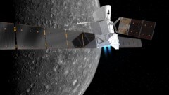 Die Doppelsonde „BepiColombo“ im Anflug auf den Merkur (Bild: ESA/ATG medialab, NASA/JPL)