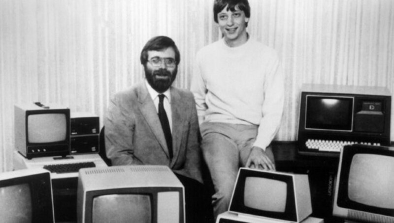 Paul Allen und Bill Gates im Jahr 1981 (Bild: dpa)