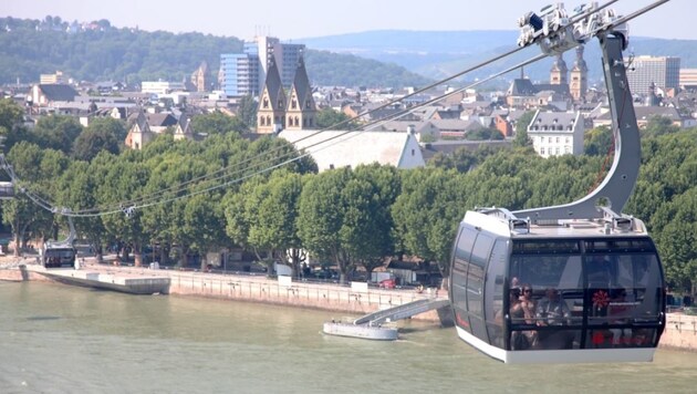 In Koblenz fährt seit 2010 eine Seilbahn, nun gibt es auch konkrete Gondel-Pläne in Linz. (Bild: Doppelmayr)