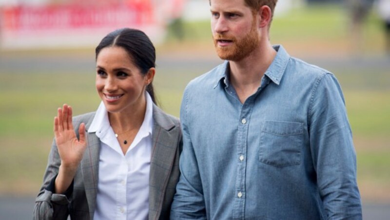 Meghan und Harry bei der Ankunft in Dubbo, Australien (Bild: Copyright 2018 The Associated Press. All rights reserved)