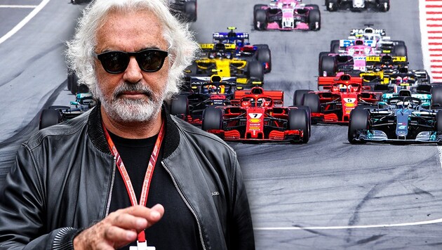 Flavio Briatore (Bild: GEPA, APA/AFP/Andrej ISAKOVIC , krone.at-Grafik)