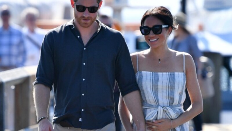 Harry und Meghan beim Besuch in Fraser Island (Bild: AFP)