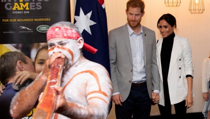 Harry und Meghan bei den Invictus Games in Sydney (Bild: AP)