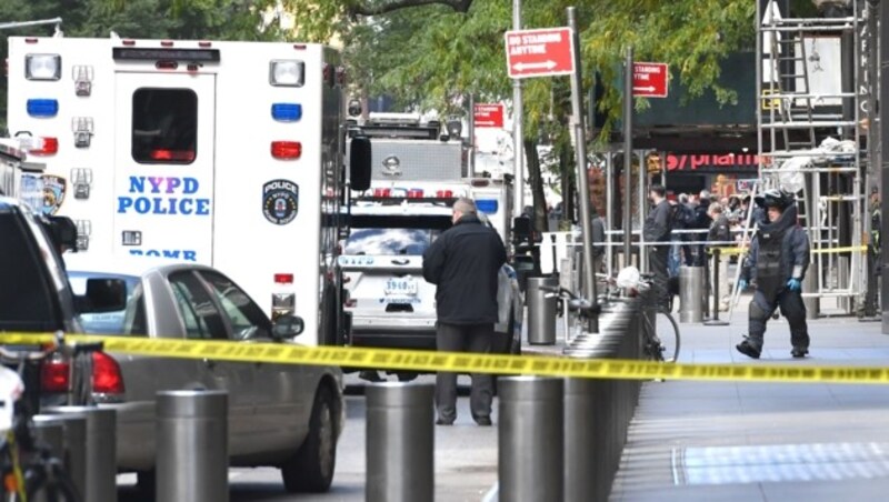 Das Time Warner Building, in dem auch der Sender CNN untergebracht ist, wurde evakuiert. (Bild: AFP)