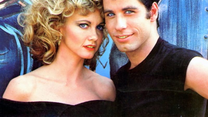 Olivia Newton-John mit John Travolta in „Grease“ (Bild: Ronald Grant Archive / Mary Evans / picturedesk.com)