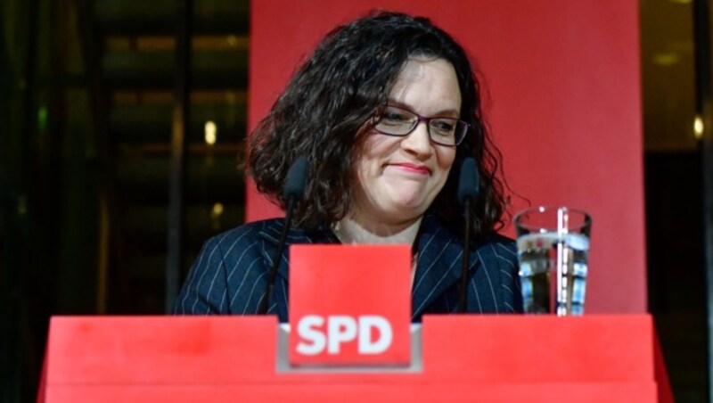 Andrea Nahles setzte nach der verlorenen Wahl in Hessen der großen Koalition in Berlin ein Ultimatum. (Bild: AFP)