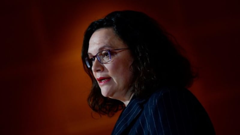 SPD-Chefin Andrea Nahles (Bild: APA/AFP/Tobias SCHWARZ)