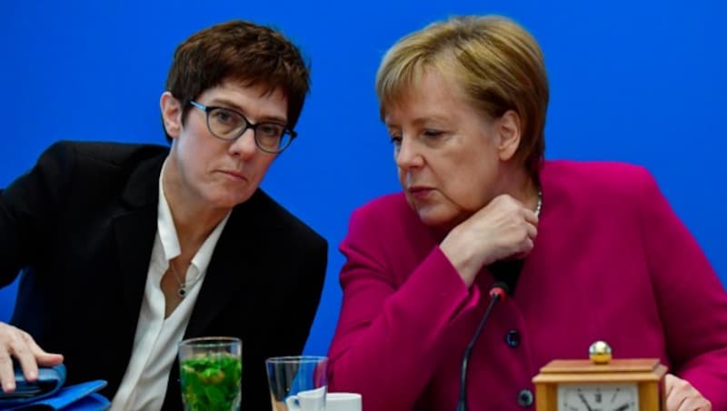 Mögliche Nachfolgerin von Angela Merkel an der Spitze der CDU: Annegret Kramp-Karrenbauer (Bild: AFP)