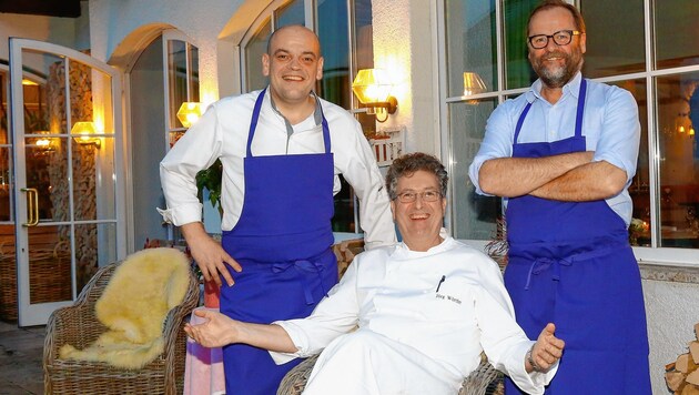 Trio am Herd: Rene Leitgeb, Jörg Wörther und Sepp Schellhorn (Bild: GERHARD SCHIEL)