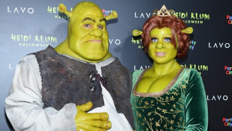 Tom Kaulitz und Heidi Klum als Oger-Pärchen Shrek und Fiona (Bild: 2018 Getty Images)